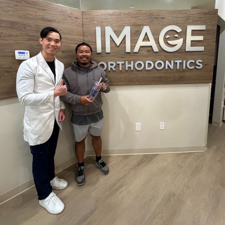 Dr Wilson with a dental patient at Image Orthodontics Mission District