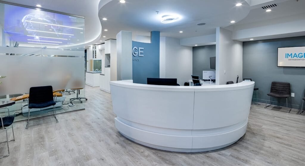 Reception at the Image Orthodontics' Pacific Heights clinic