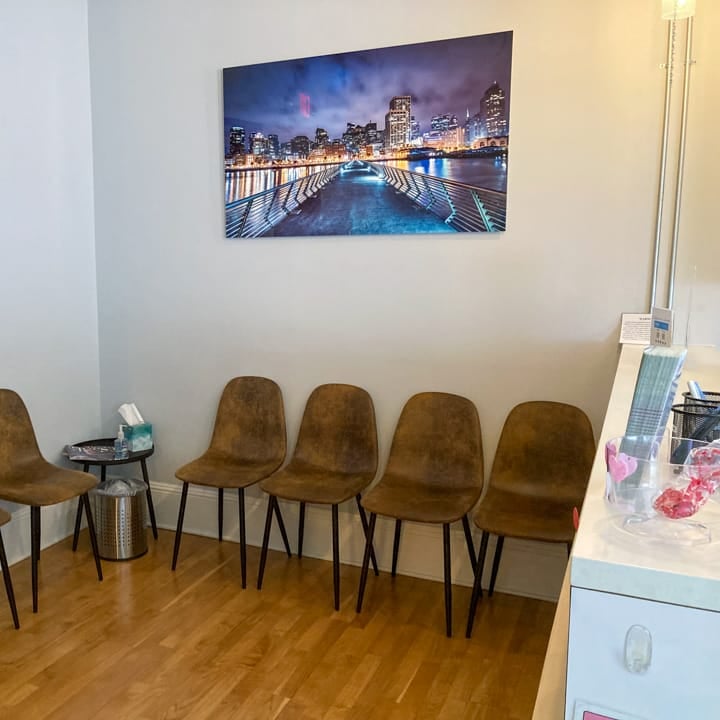 Waiting area at Image Orthodontics' Post Street clinic.