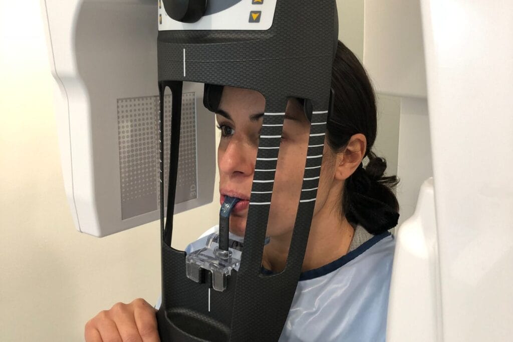 Woman Having a CBCT Scan at Image Orthodontics